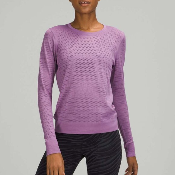 Lululemon Swiftly Breathe Long Sleeve Top in Wisteria Purple - Picture 1 of 7